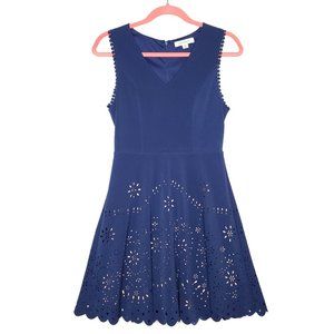 Francesca's Die Cute Blue Fit & Flare Dress XS